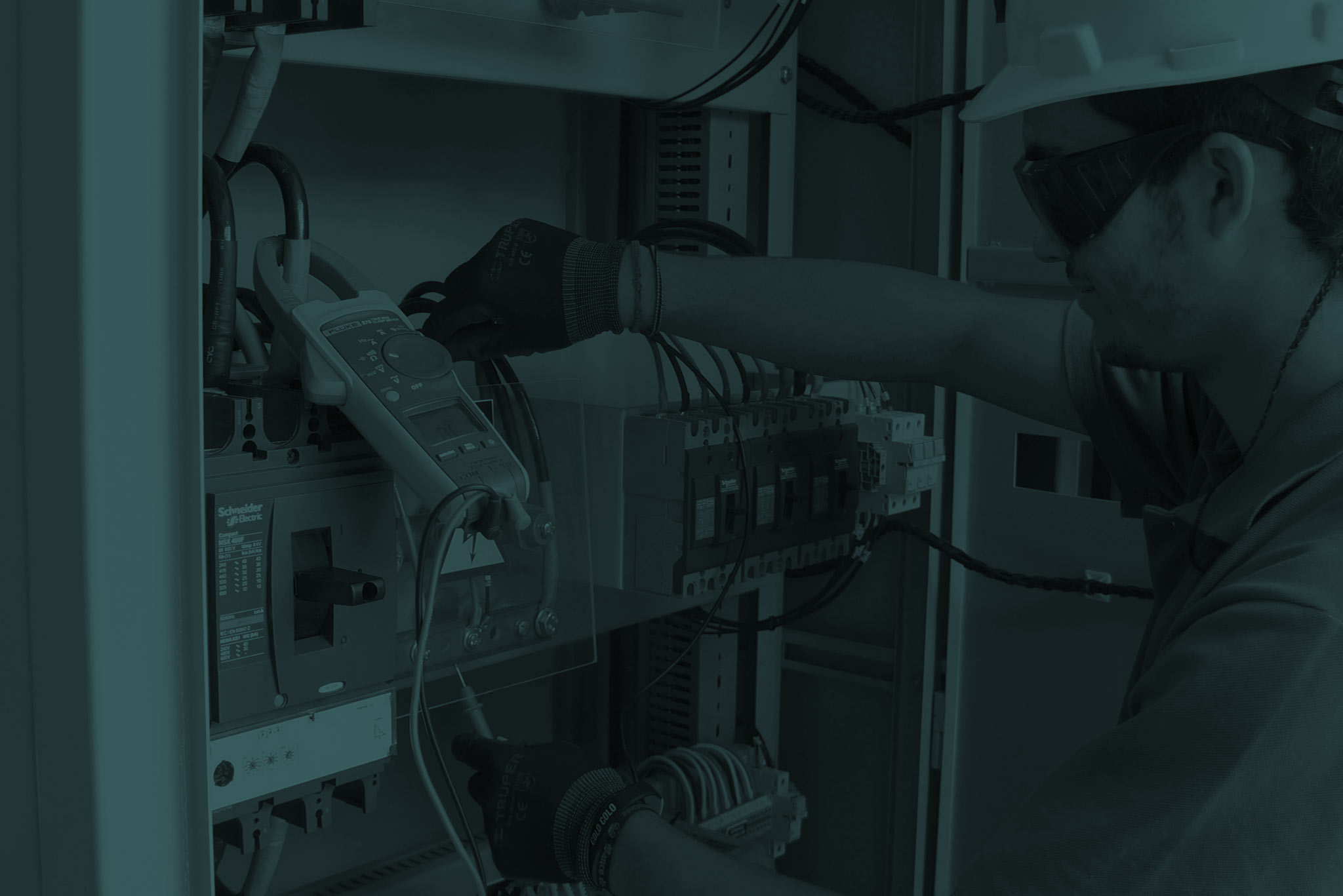 electrico fondo azul